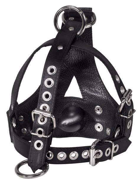 bishops head harness|Strict Leather Bishop Head Harness With Removable Gag.
